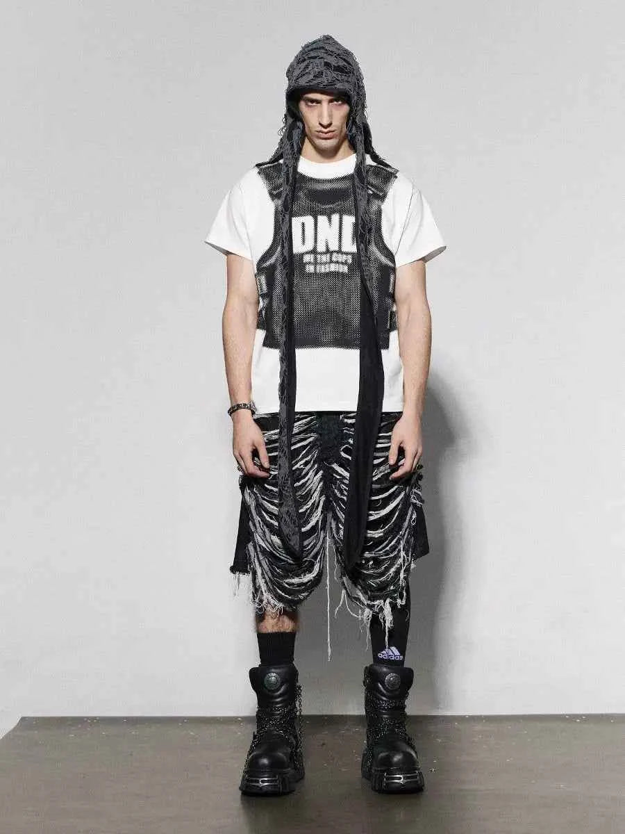 Streetwear Y2K Vintage High Waist Black Denim Jorts
