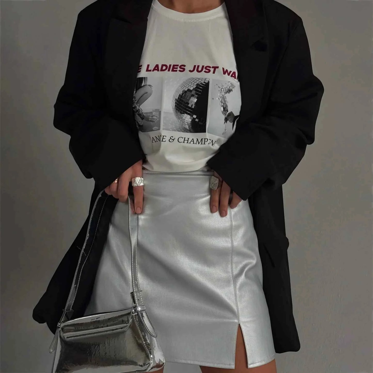 Soft Touch Letter Print Graphic T-Shirt