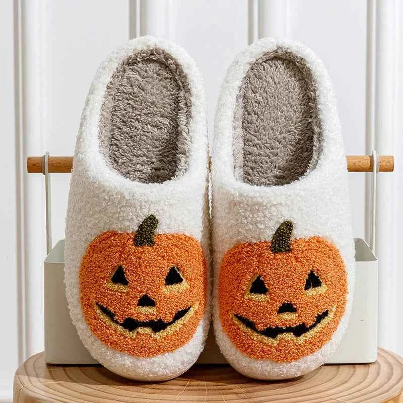 Cozy Pumpkin Halloween Slipper