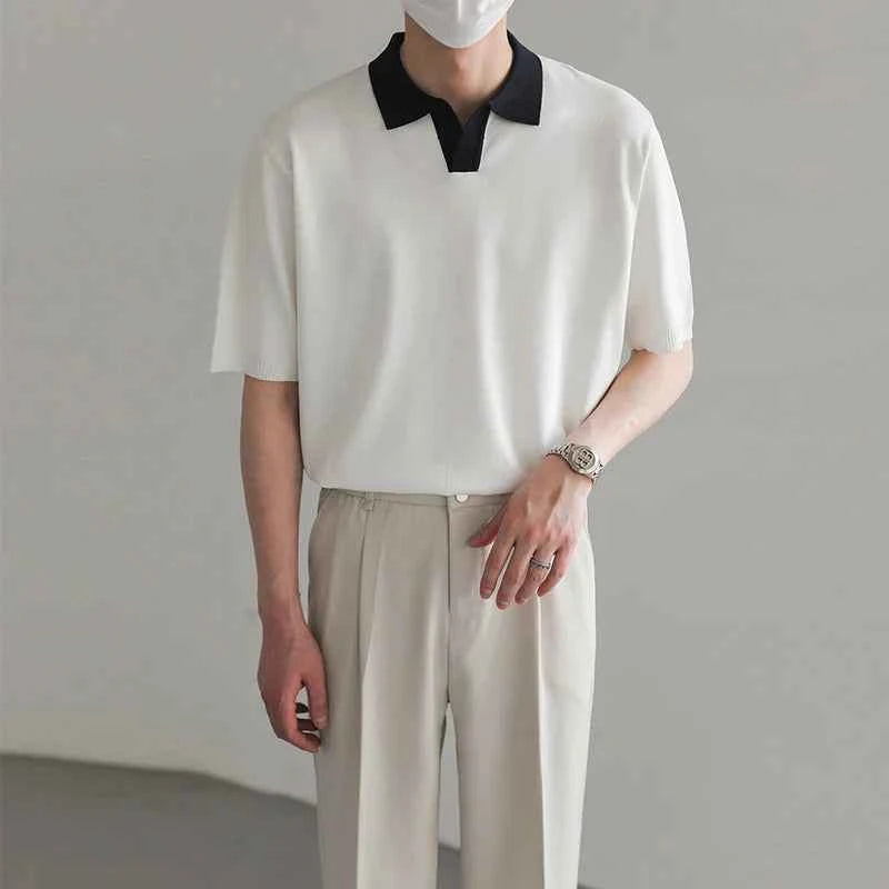 Classic Luxury Breathable V-Neck Polo T-Shirt