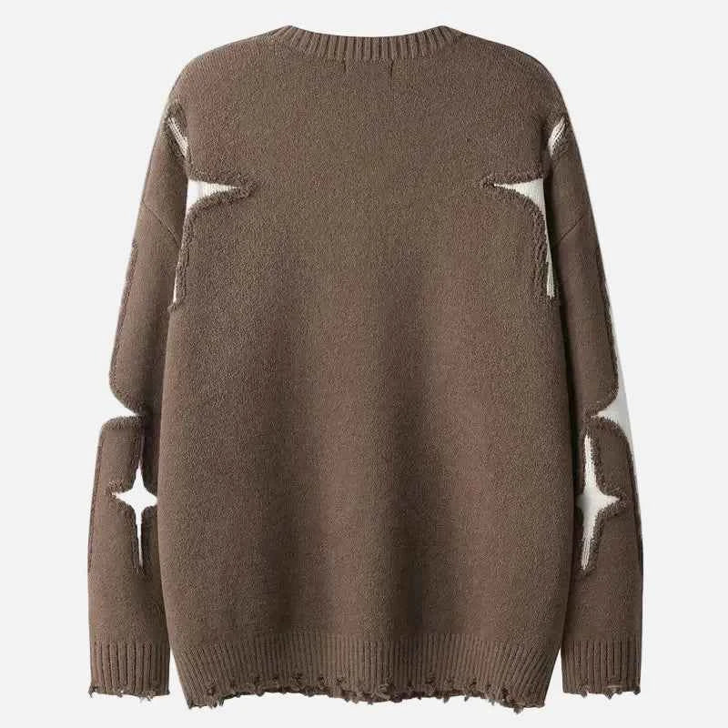 Grunge Hip Hop Knitted Jumper Sweater
