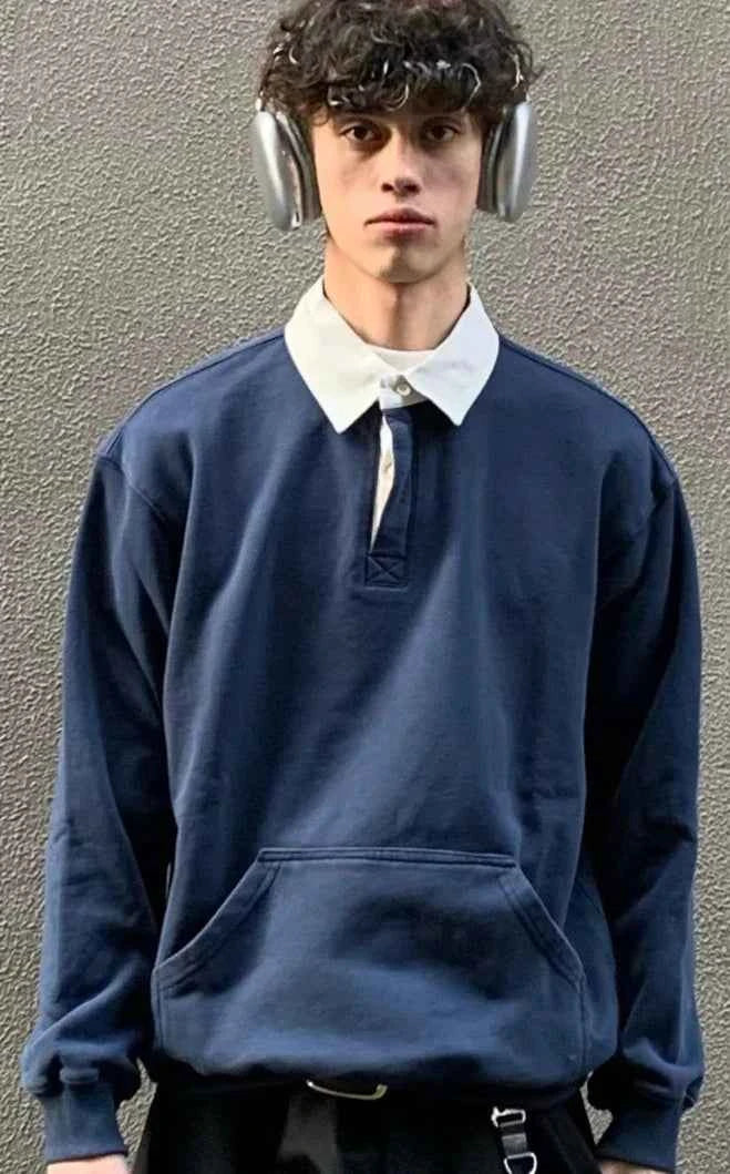 Casual Elevated Comfortable Long Sleeve Polo T-Shirt