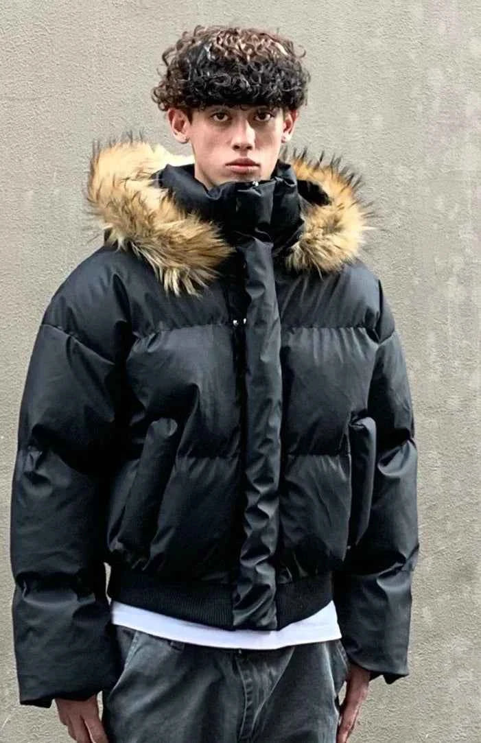 Winter Cool Parkas Removable Hat Boomber Jacket