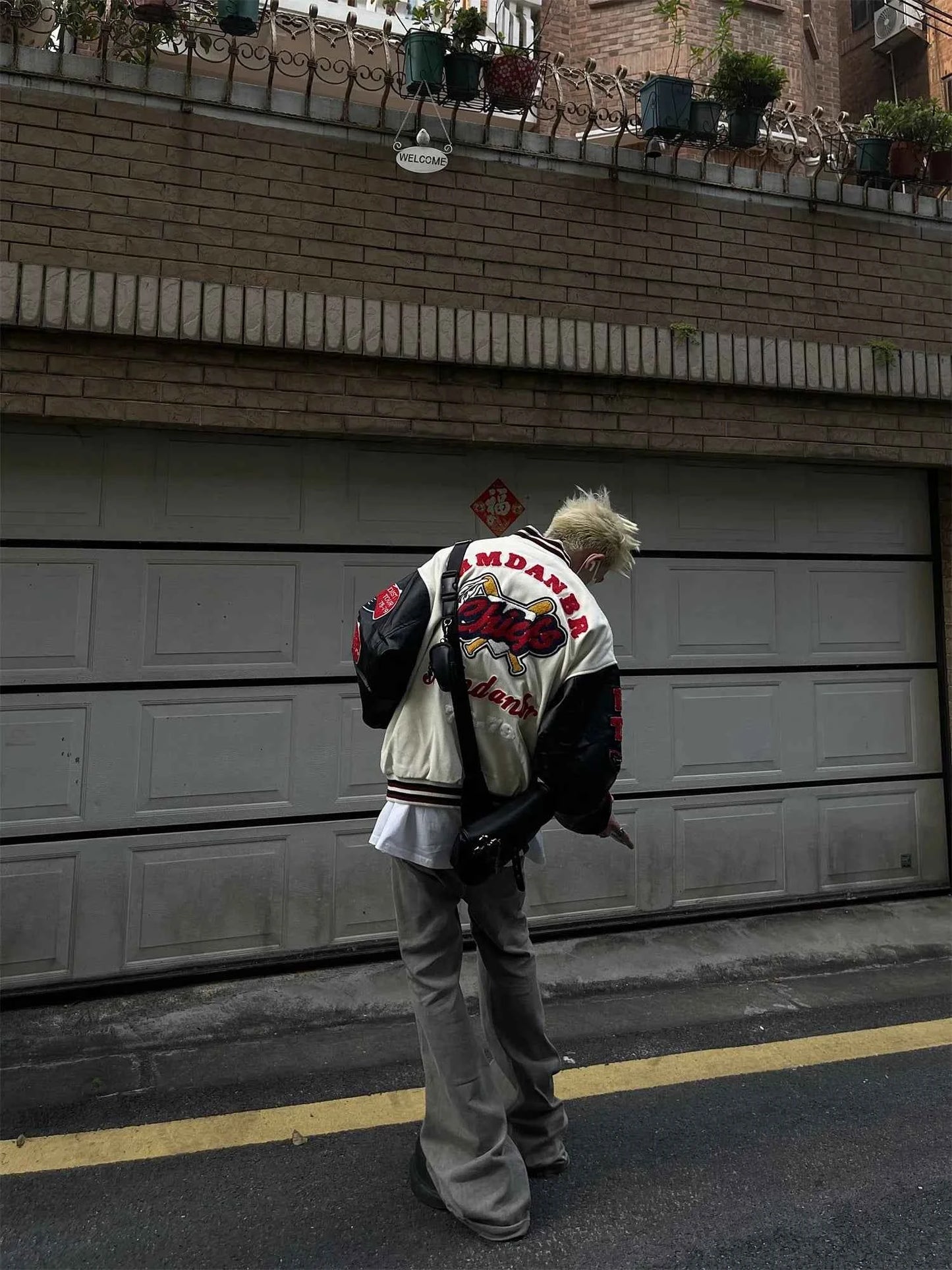 Vintage Embroidered Baseball Patchwork Varsity Jacket