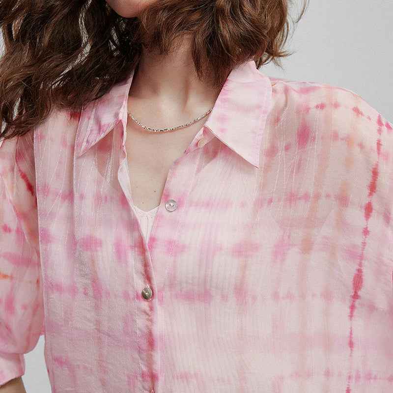 Stylish Short Sleeve Summer Blouse Shirt