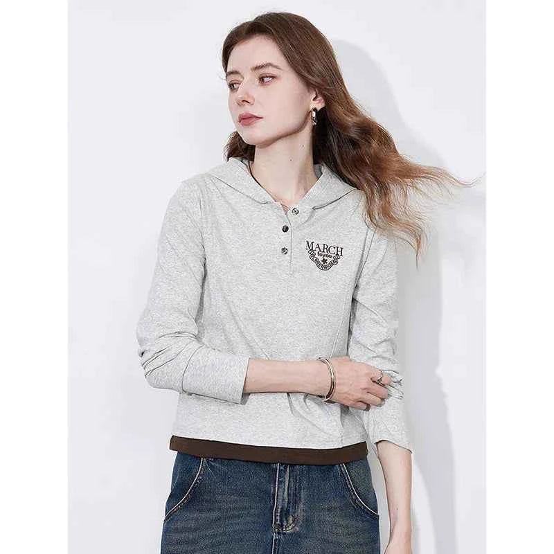 Colorful Slim Fit Hooded Sweatshirt