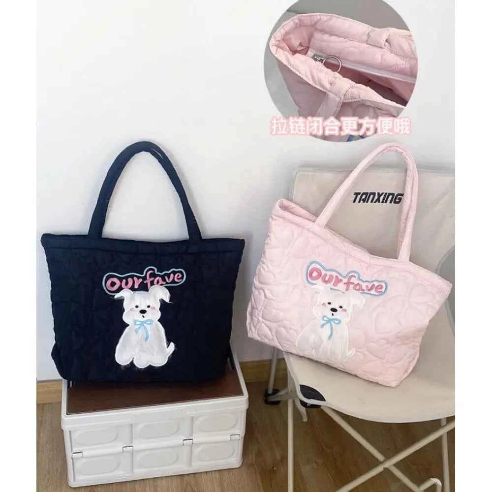 Y2K Large Capacity Embroidered Tote Bag