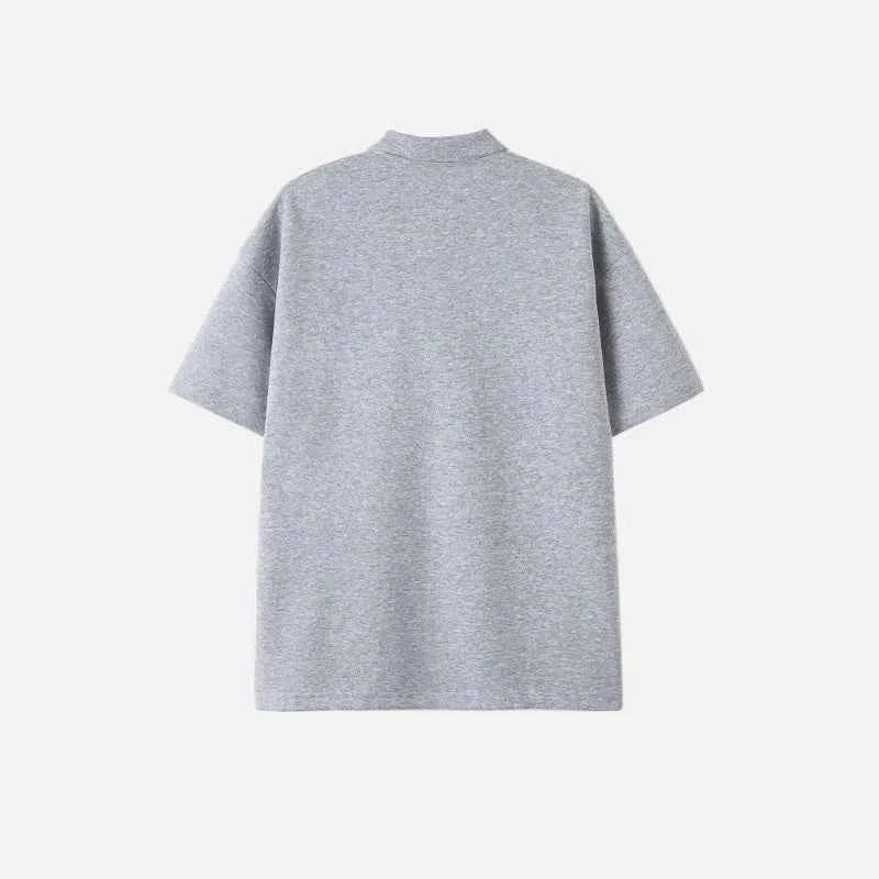 Summer Classic Irregular Polo Collar T-Shirt