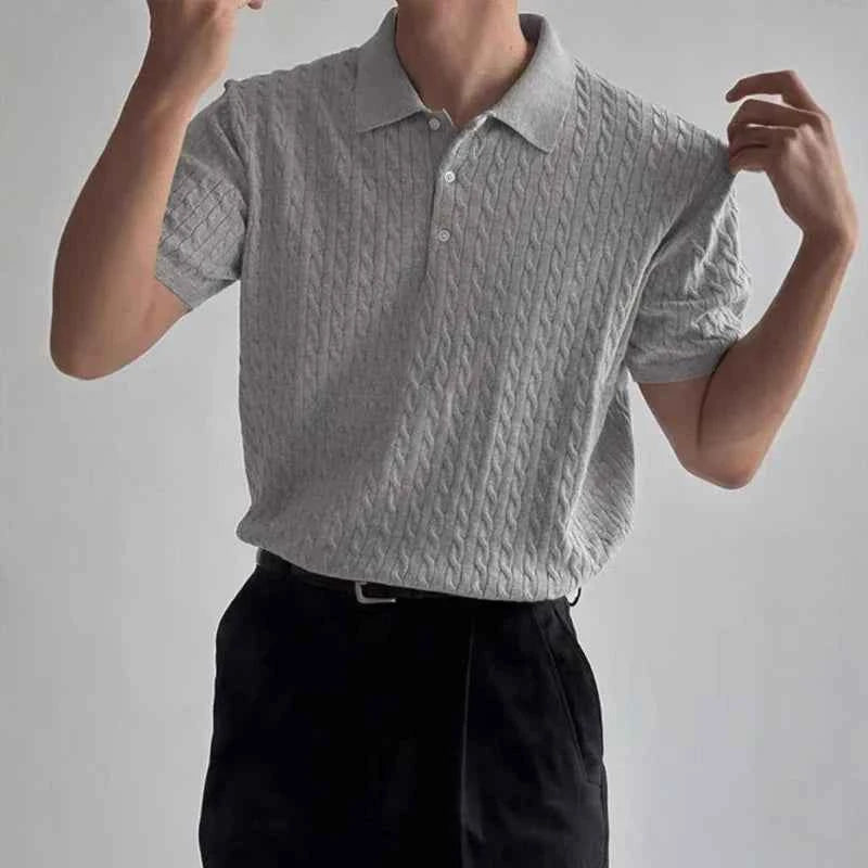 Luxury Knitted Polo Business Casual T-Shirt