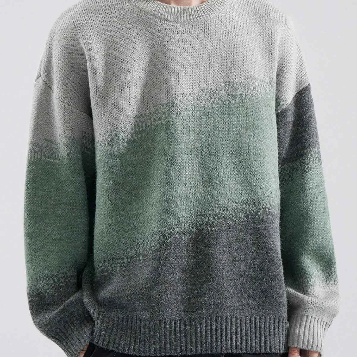 Stylish Screw Thread Round Neck Knitted Sweater