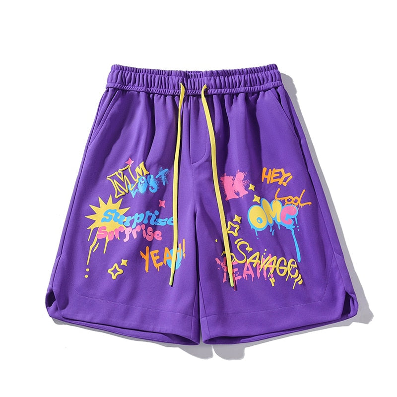 SAVAGE Colorful Neon Style Shorts