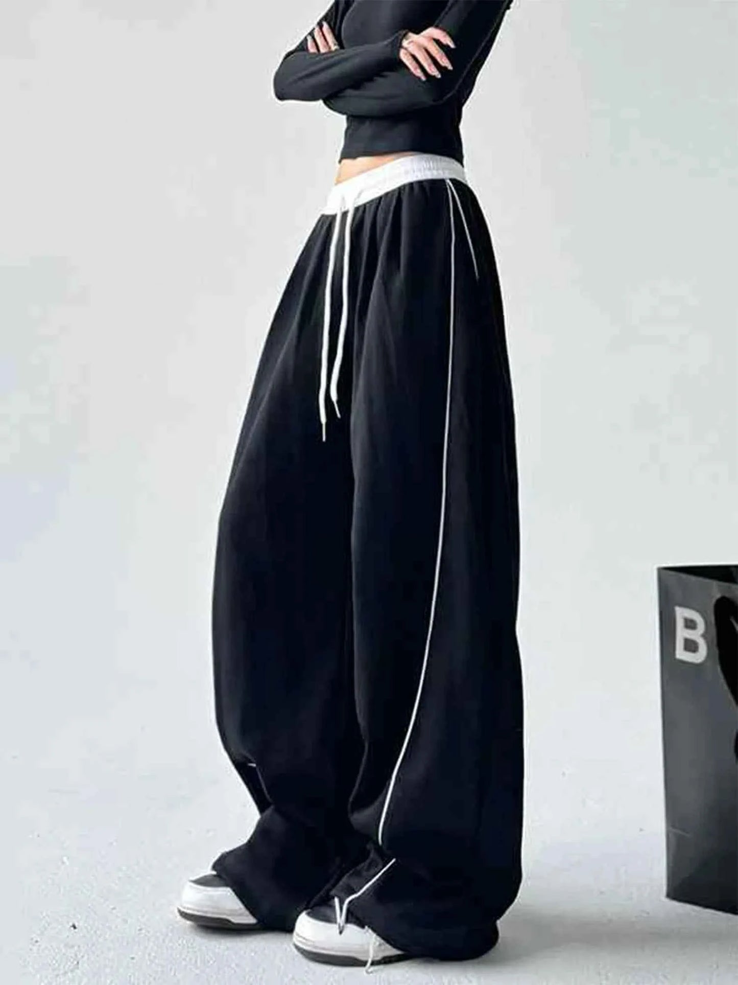 Elastic Band Cool Japanese Style Oversized Sweatpants