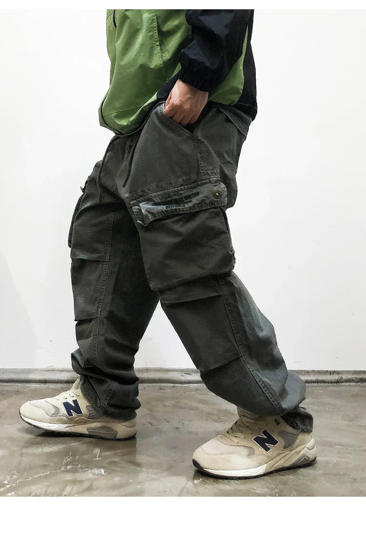 Tactical Straight Leg Elastic Waist Pants