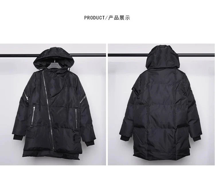 Long Zipper Style Padded Jacket