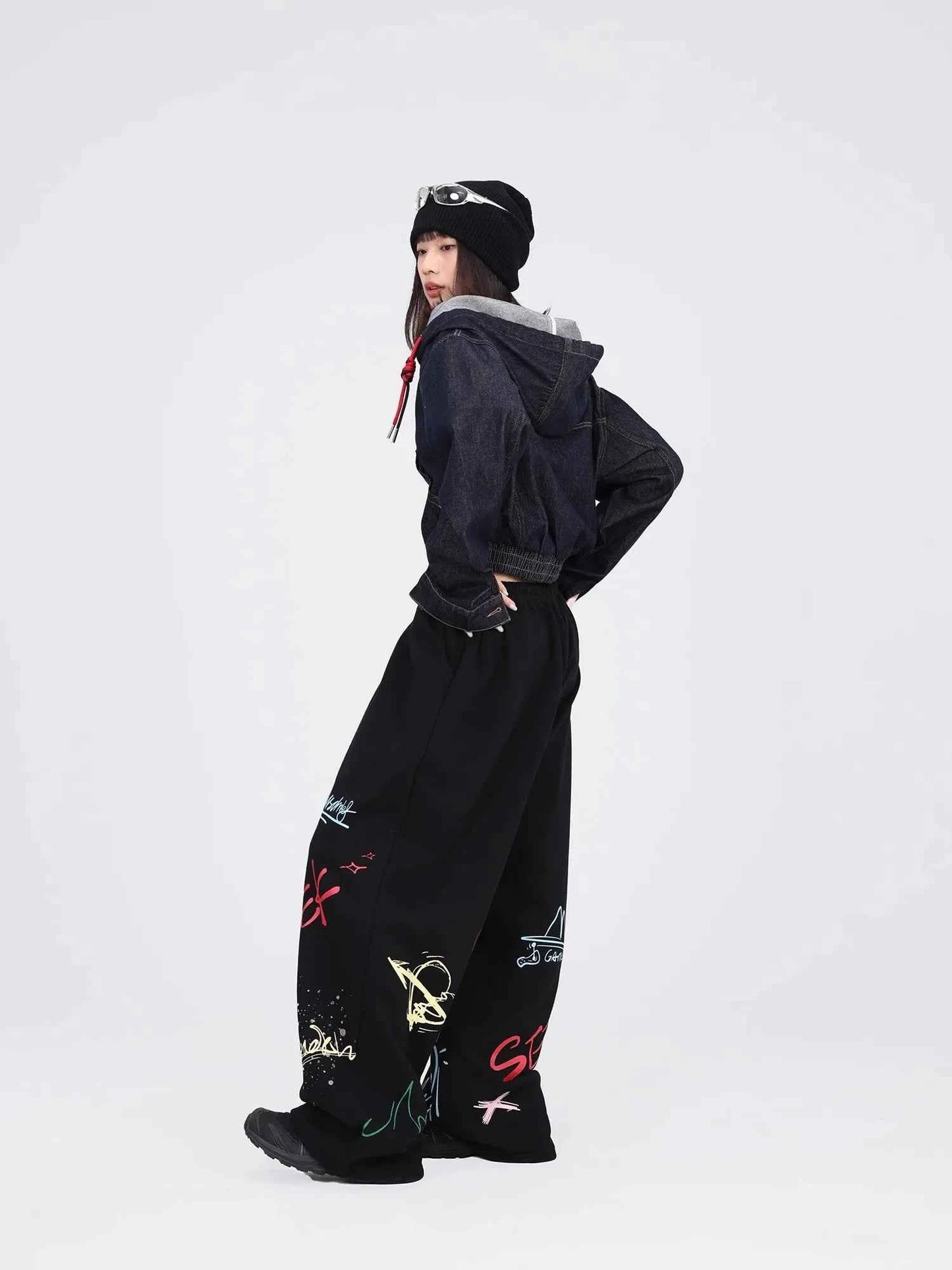 Graffiti Black Hip Hop Dance Pants