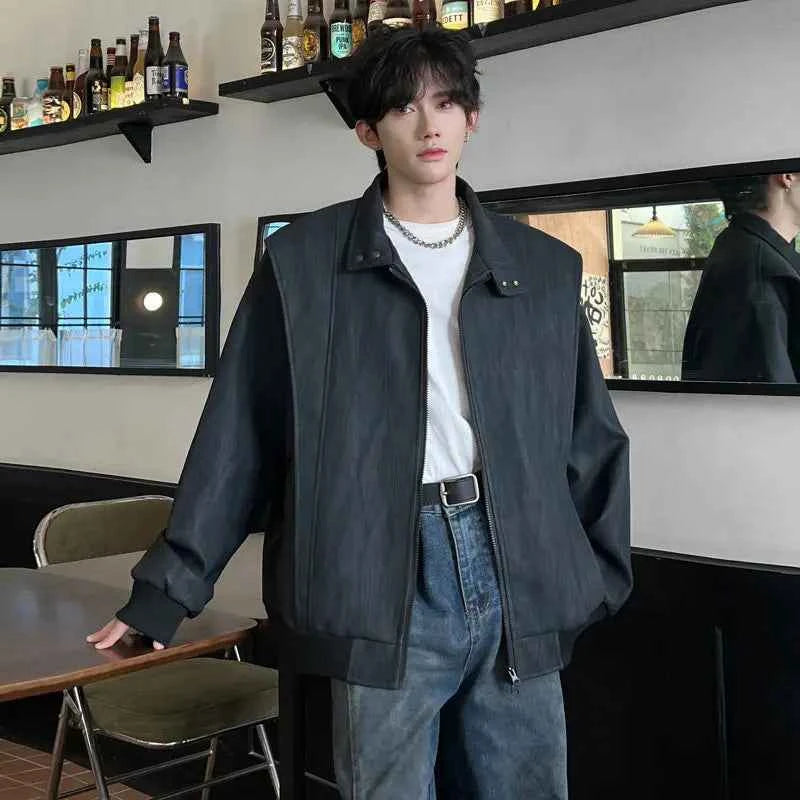 Autumn Deconstruction American Zipper Jacket