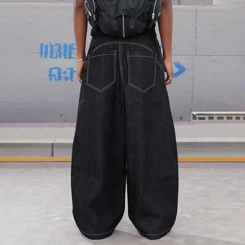 Lightweight High Waisted Wide Leg Denim Jeans