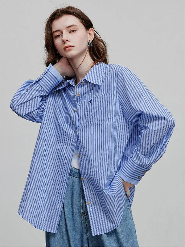 Women Classic Retro Stylish Spring Blouse Shirt - Luxuryurbanwear