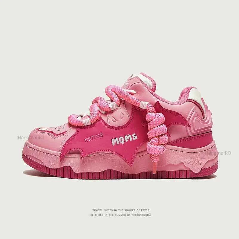 Side profile of Moms Velzard Moer shoes showing the layered bandage wrap detail