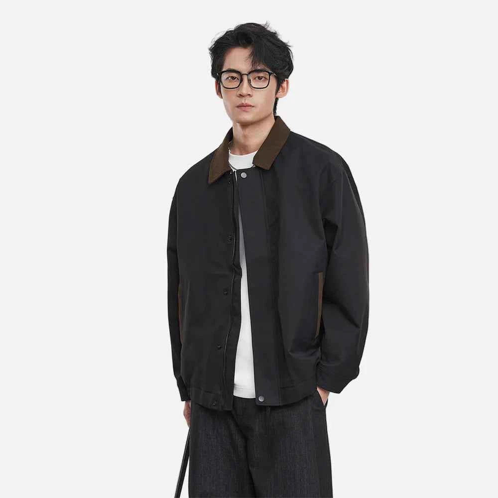 Streetwear Loose Solid Color Lapel Jacket