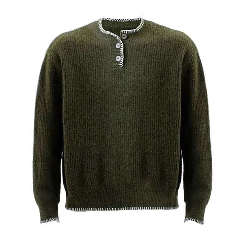Long-lasting Men Retro Loose Collar Sweater