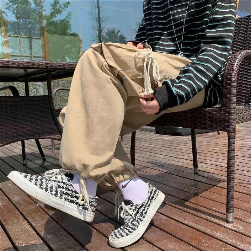 Versatile Streetwear Wide Leg Cargo Pants