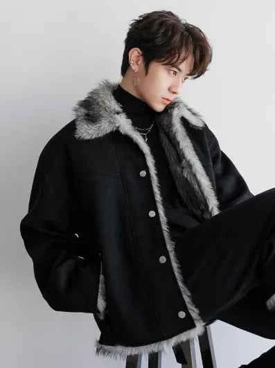 Classic Luxury Winter Parka with Faux Fur Jacket