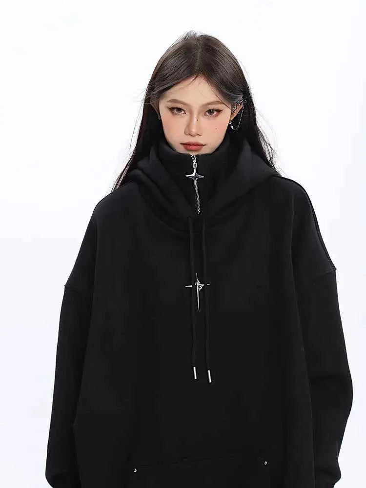 Women Cool Gothic Loose Long Sleeve Hoodie