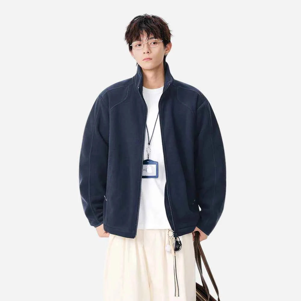 Y2K Lightweight Casual Fleece Zip-Up Jacket