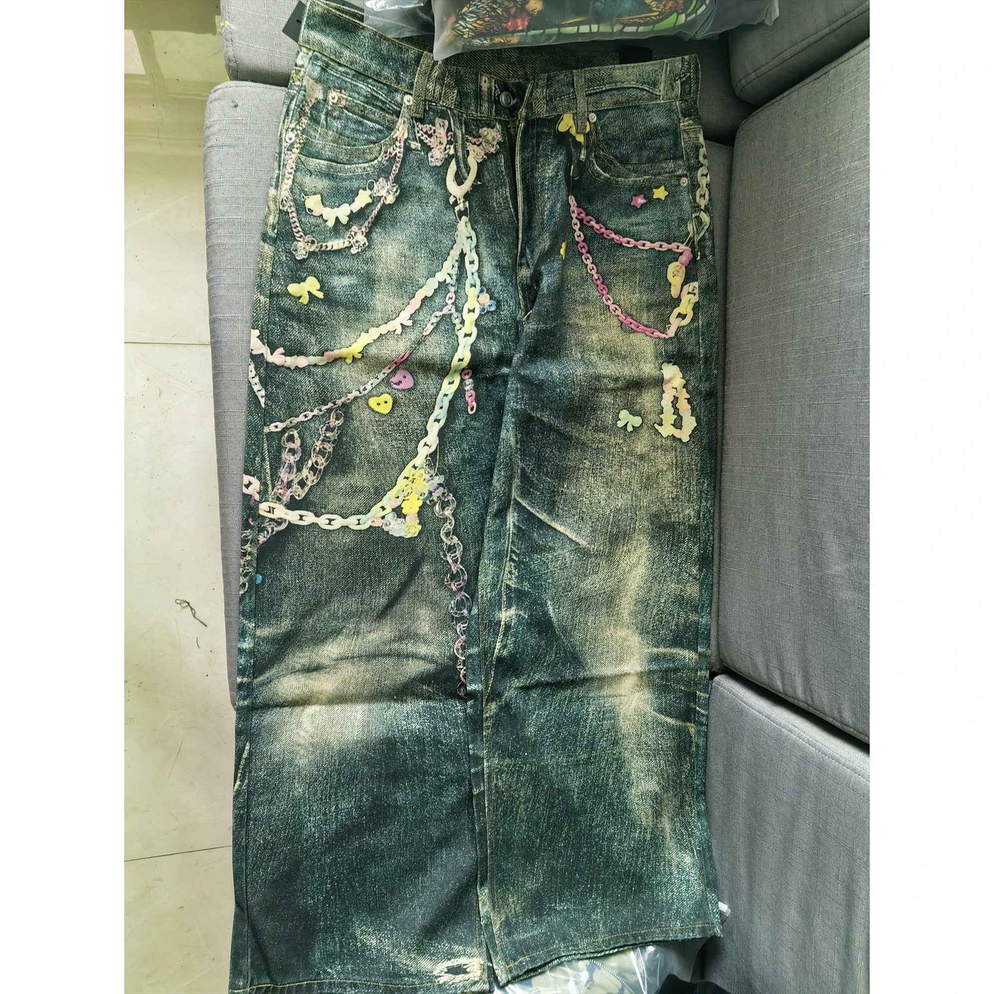 Curved Knife Slim Fit Vintage Jeans