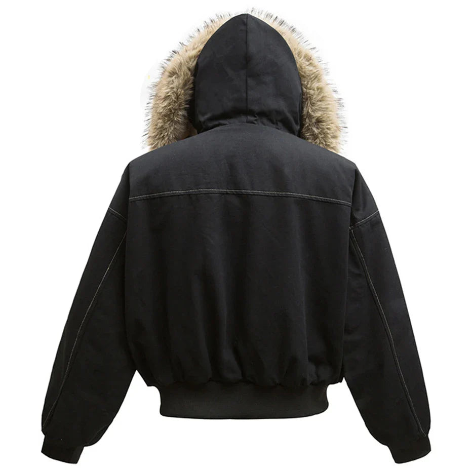 Fur Collar Parka Fleece Jacket