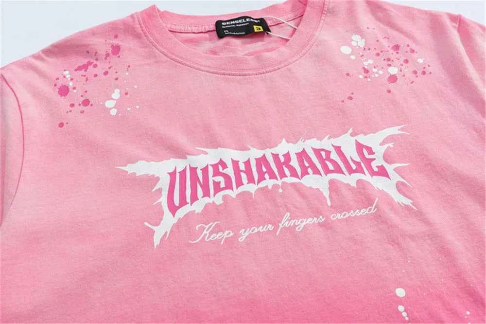 Graffiti Letter Hip Hop Cotton T-Shirt - Unisex Oversized Streetwear Graphic Tee