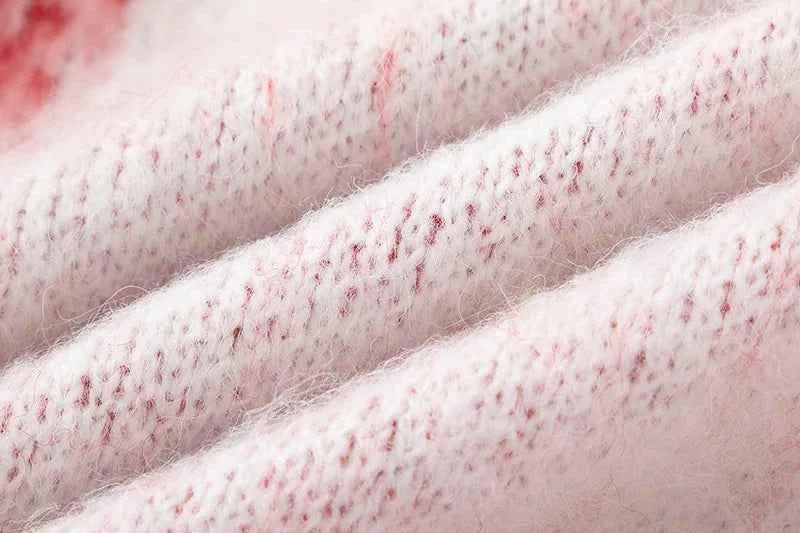 Streetwear Gradient Ombre Fuzzy Knit Sweater
