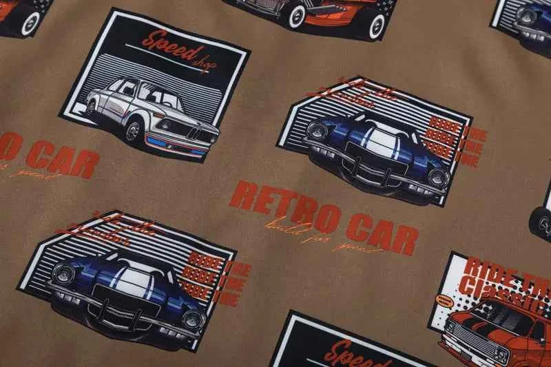 Y2K Retro Vintage Car Graphic Printed Race Shirt