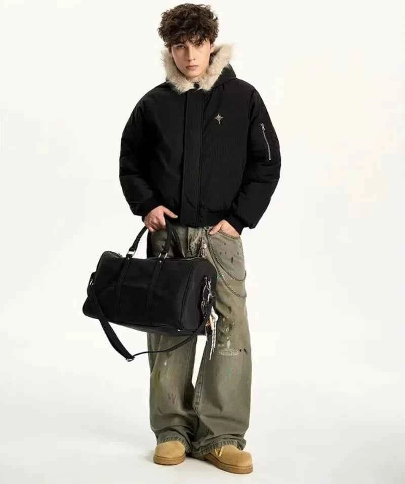 Warm Winter Hooded Parkas Faux Fur Jacket