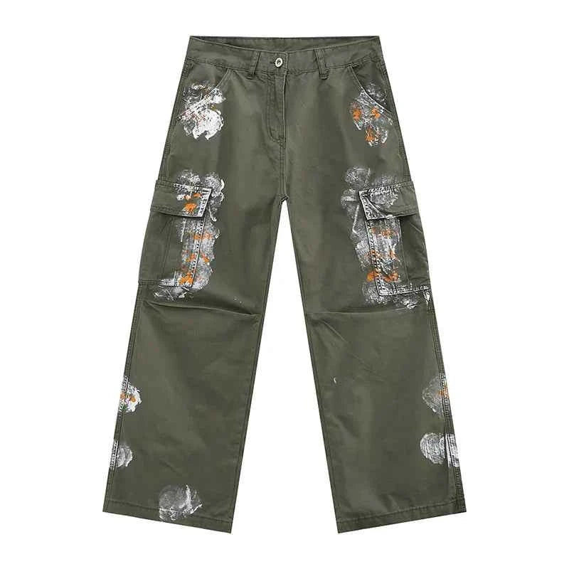 Stylish Retro New Painted Cargo Pants