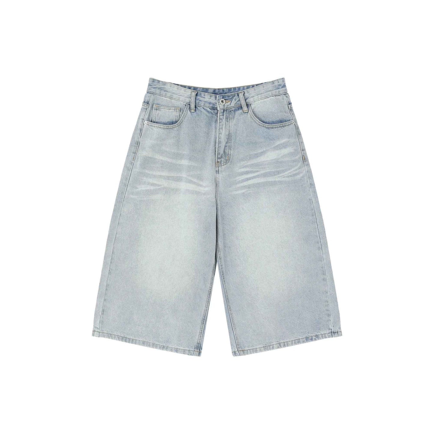 Effortless Versatile Cropped Wide Leg Denim Jorts