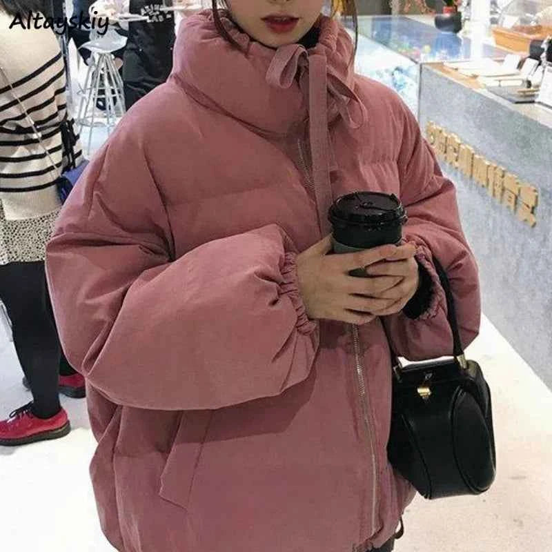 Sweet Pink Chic Bows Bomber Jacket