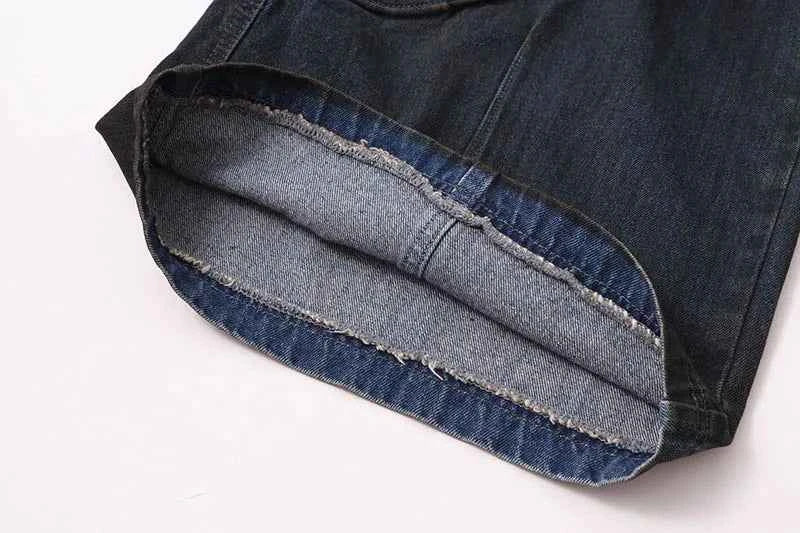 Vintage Ripped Washed Patchwork Denim Jeans