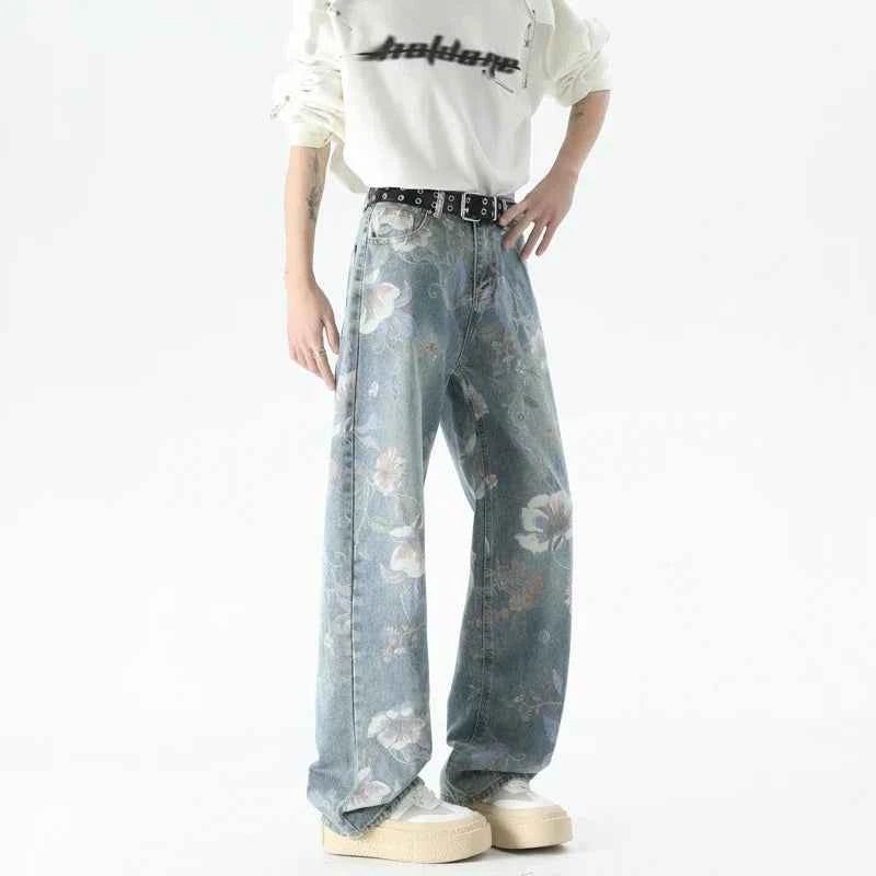 Y2K Elevated Graffiti Baggy Denim Jeans
