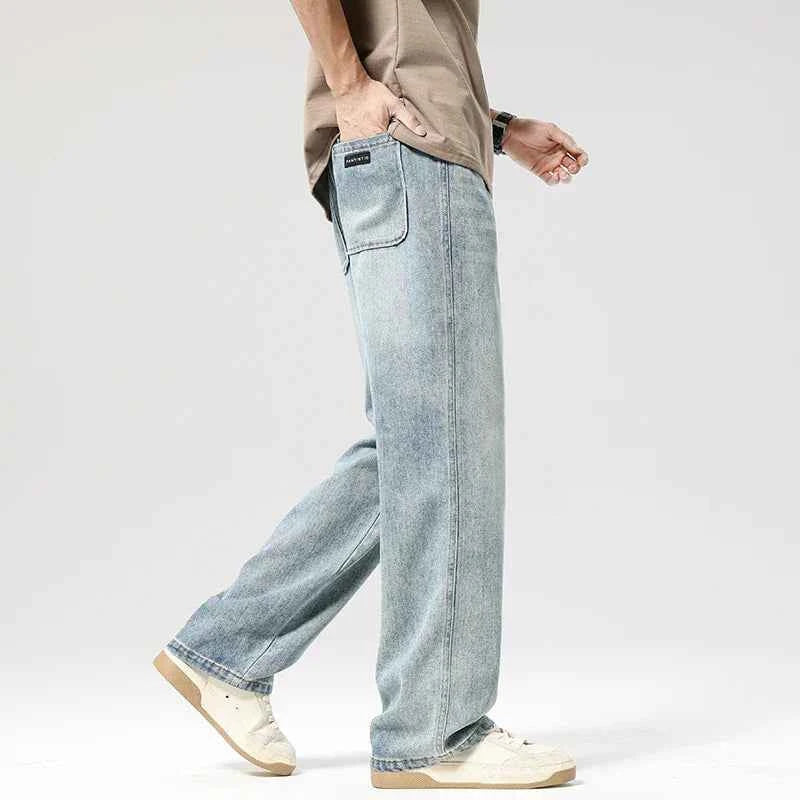 Y2K Trendy Loose Fit Elastic Waist Jeans