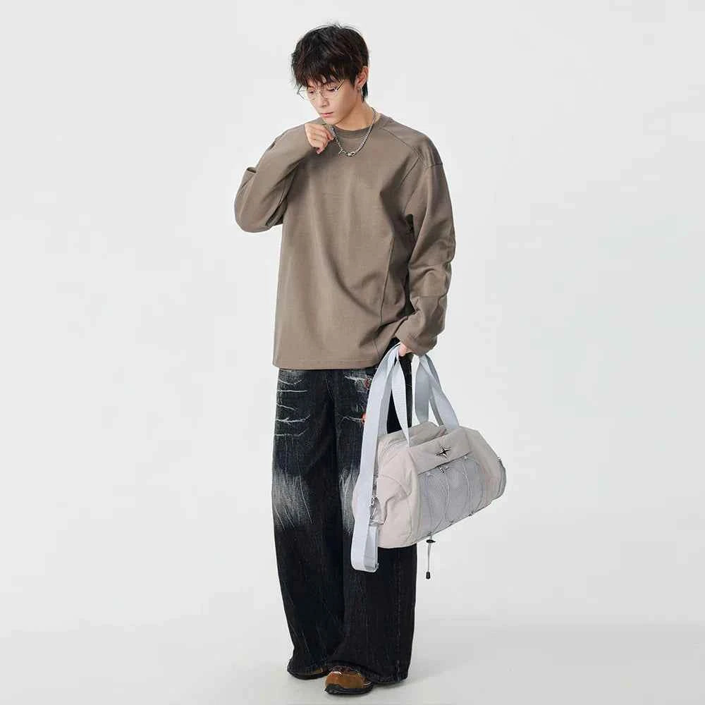 Plush Solid Color Casual Long Sleeve T-Shirt