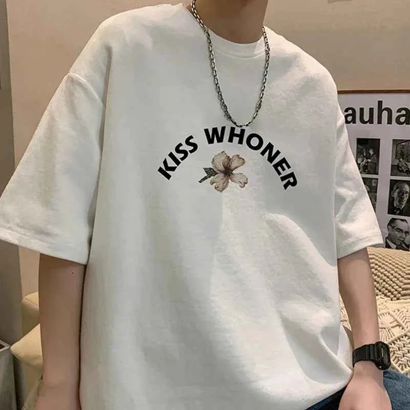 Men's Oversized Crewneck Cotton Summer T-Shirt