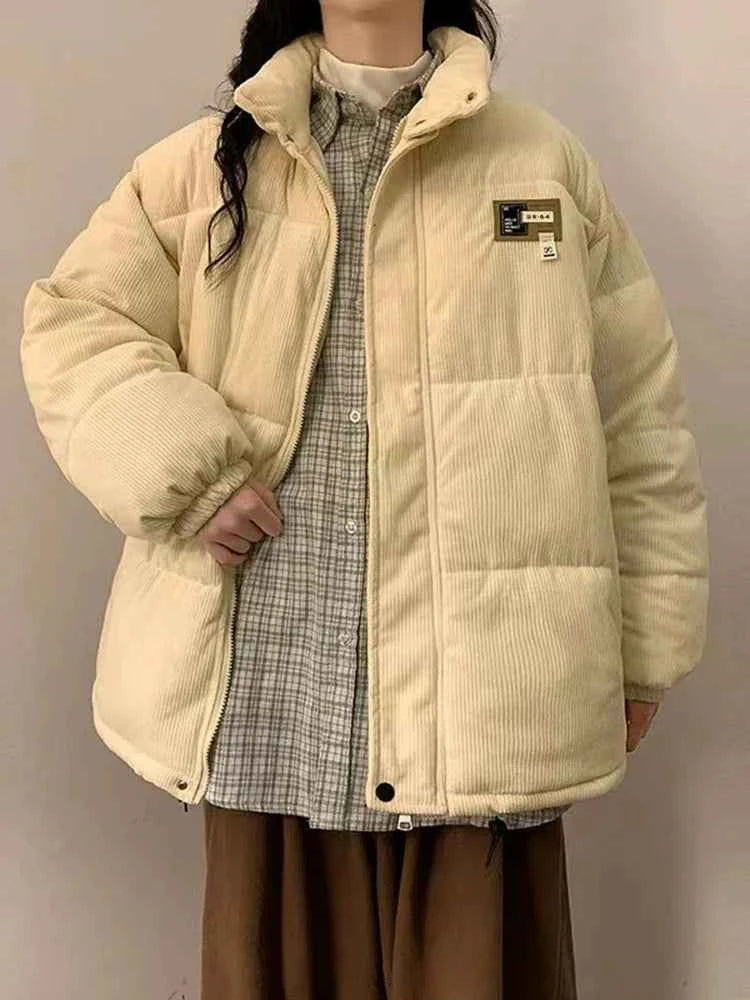 Thick Retro Corduroy Oversized Parkas Jacket