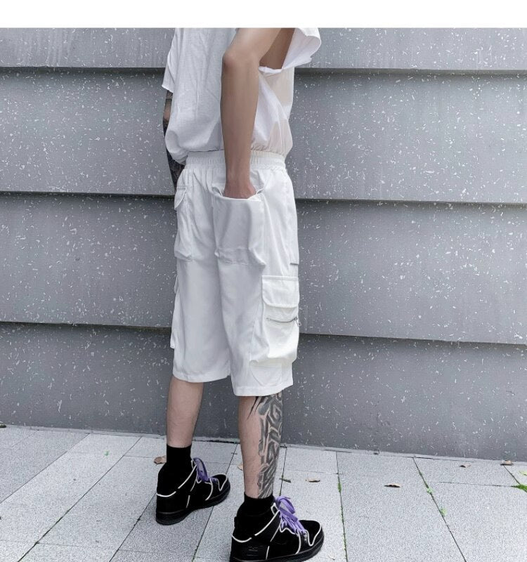 Solid Bermuda White Lining Shorts