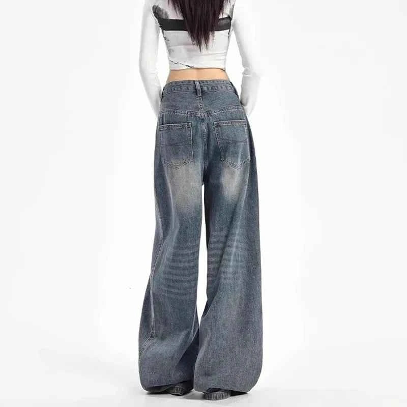 Women Vintage Aesthetic Spring Casual Jeans