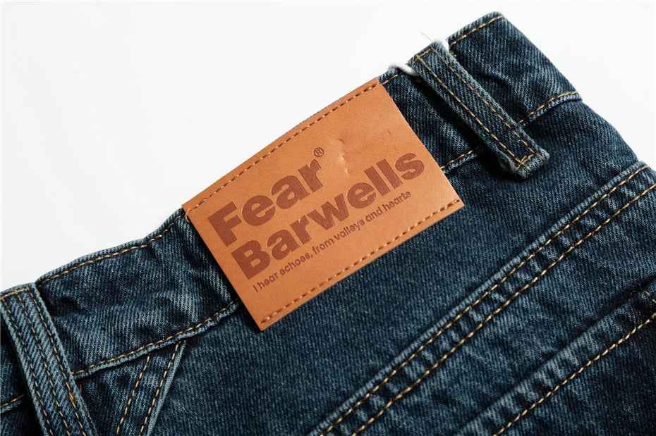 Trendy Streetwear Patchwork Baggy Wide Leg Jeans
