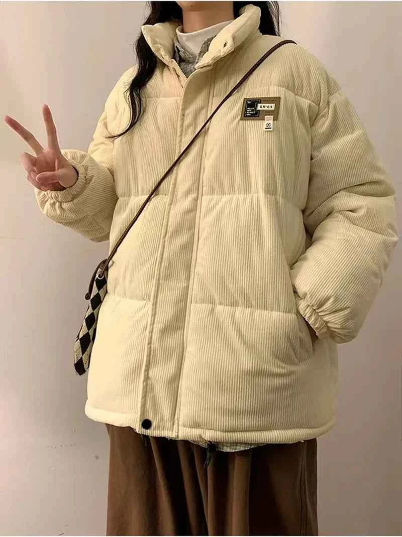 Thick Retro Corduroy Oversized Parkas Jacket