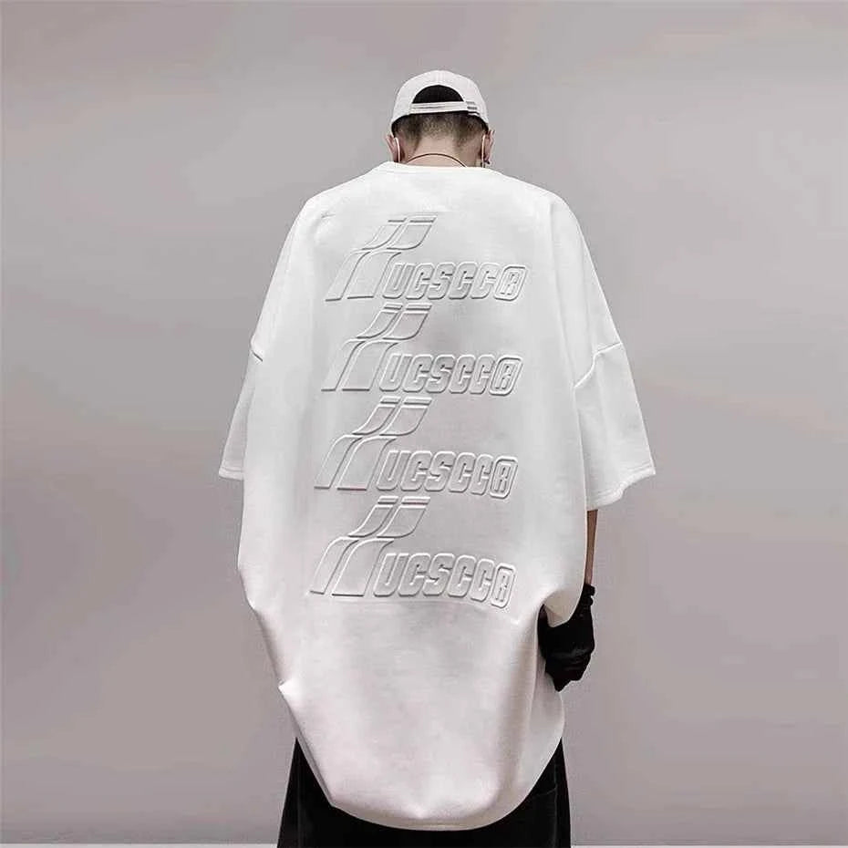 Embossed Suede Hip Hop T-Shirt