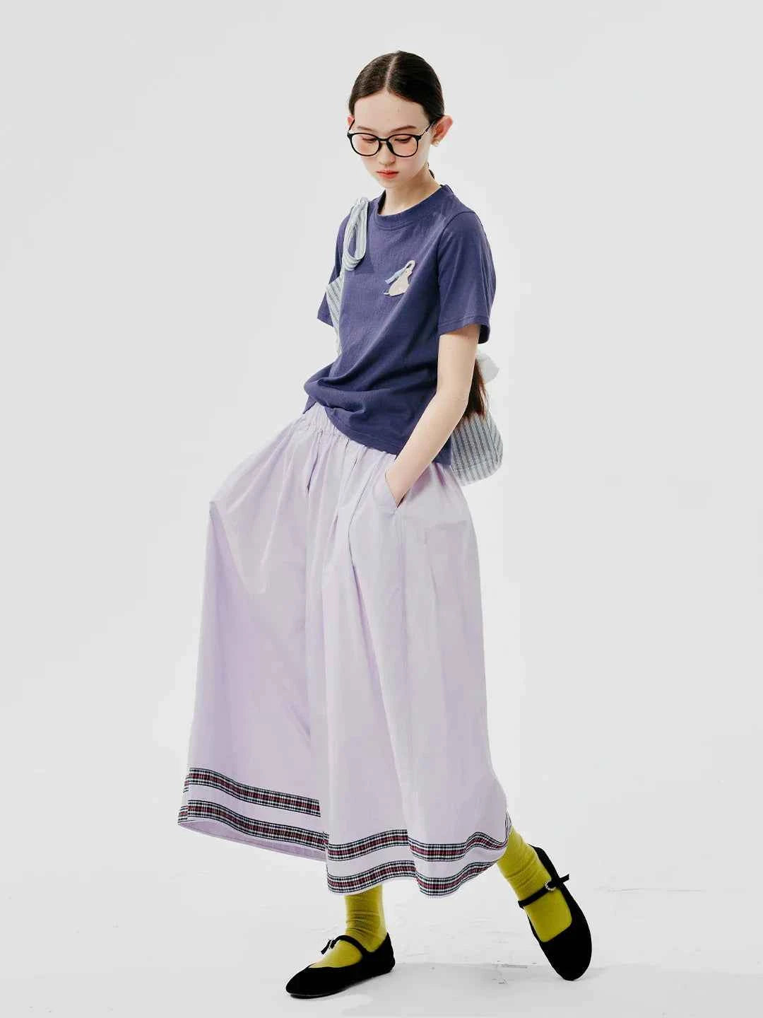 Vintage Style Embroidered Round Neck T-Shirt